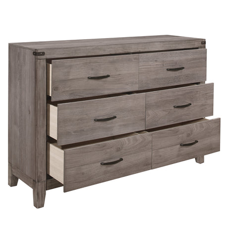 Woodrow Brownish Gray Upholstered Twin Panel Bed from Homelegance - Luna Furniture
