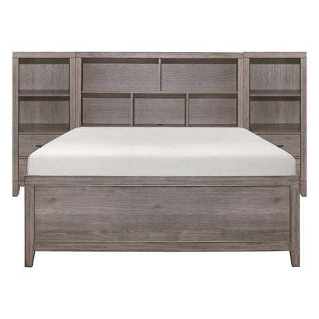 Woodrow Brownish Gray 4-Piece Youth Bedroom Set (Twin Bed, Nightstand, Dresser, Mirror) from Homelegance - Luna Furniture