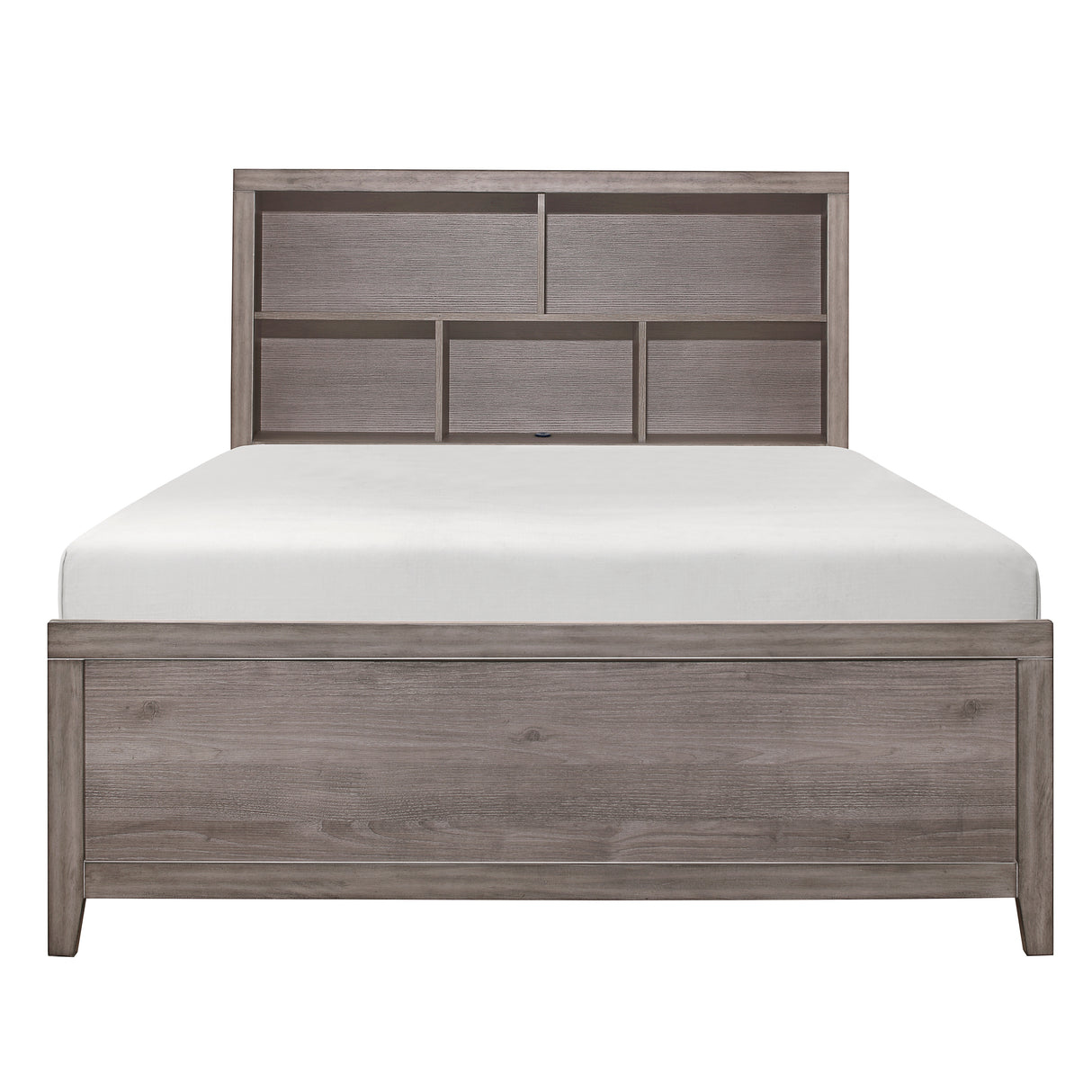 Woodrow Brownish Gray 4-Piece Youth Bedroom Set (Twin Bed, Nightstand, Dresser, Mirror) from Homelegance - Luna Furniture