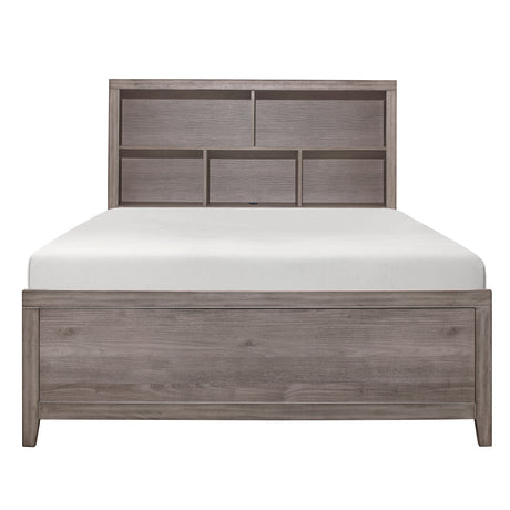 Woodrow Brownish Gray 4-Piece Youth Bedroom Set (Twin Bed, Nightstand, Dresser, Mirror) from Homelegance - Luna Furniture