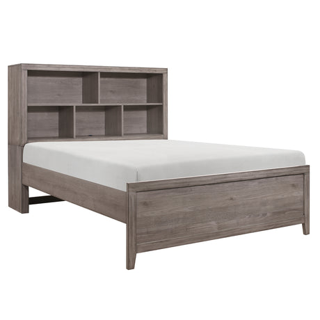 Woodrow Brownish Gray 4-Piece Youth Bedroom Set (Twin Bed, Nightstand, Dresser, Mirror) from Homelegance - Luna Furniture