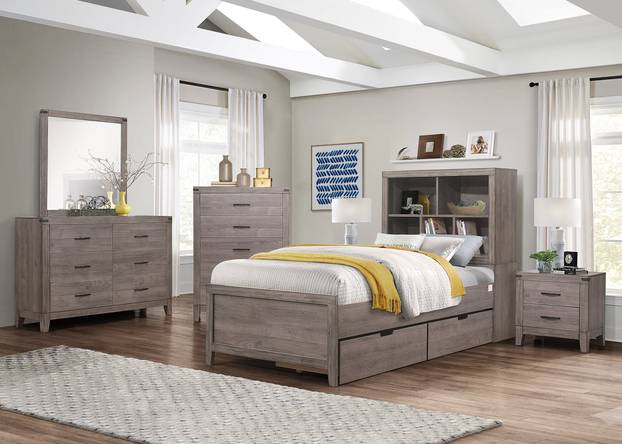 Woodrow Brownish Gray Twin Platform Bed from Homelegance - Luna Furniture