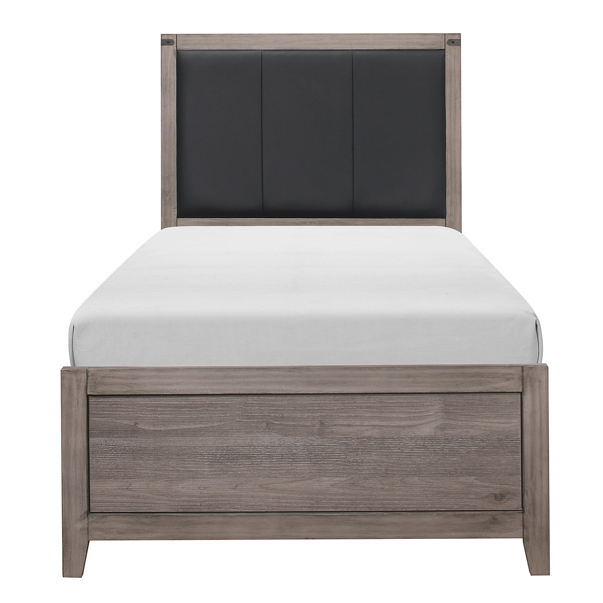 Woodrow Brownish Gray 5-Piece Youth Bedroom Set (Twin Bed, Nightstand, Dresser, Mirror, Chest) from Homelegance - Luna Furniture