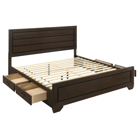 Kauffman Dark Cocoa Eastern King Storage Bed from Coaster - Luna Furniture