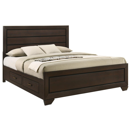 Kauffman Dark Cocoa Eastern King Storage Bed from Coaster - Luna Furniture