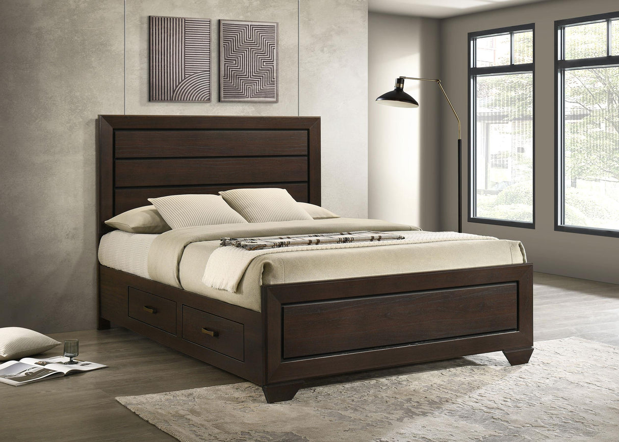 Kauffman Dark Cocoa Queen Storage Bed from Coaster - Luna Furniture