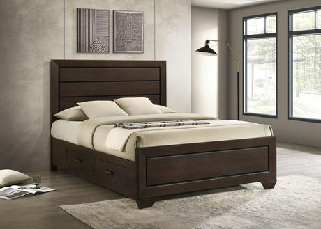 Kauffman Dark Cocoa Queen Storage Bed from Coaster - Luna Furniture