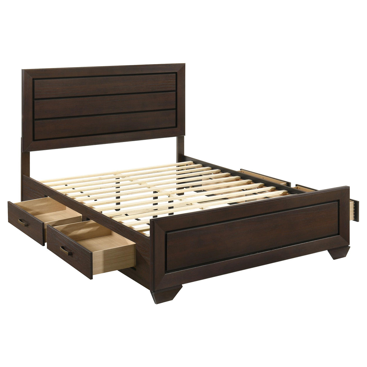 Kauffman Dark Cocoa Queen Storage Bed from Coaster - Luna Furniture