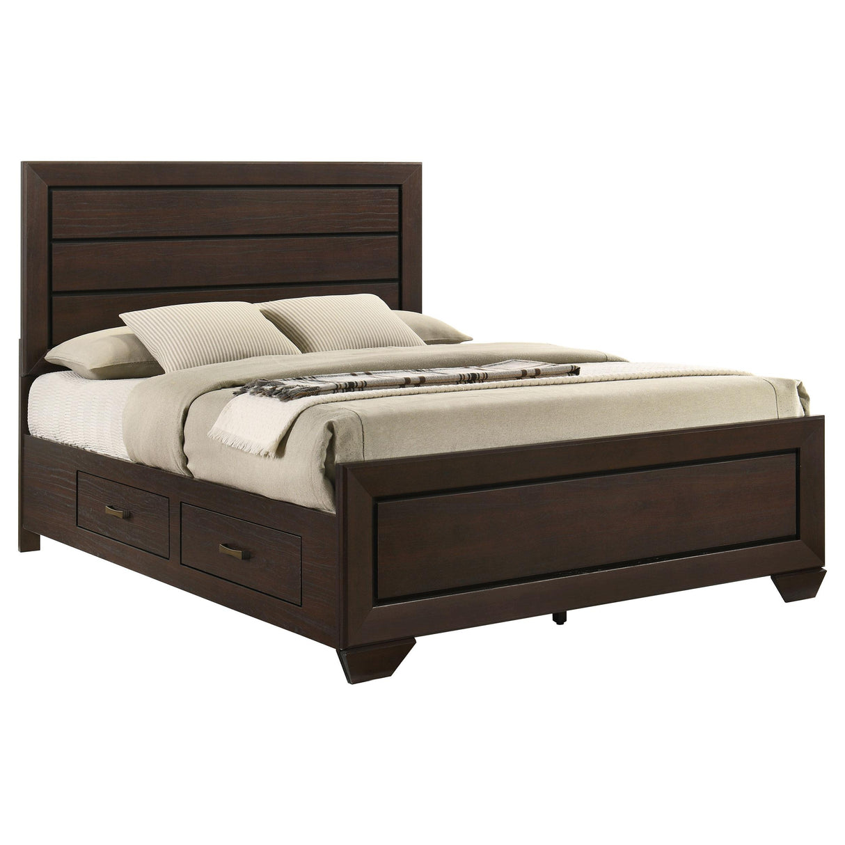 Kauffman Dark Cocoa Queen Storage Bed from Coaster - Luna Furniture