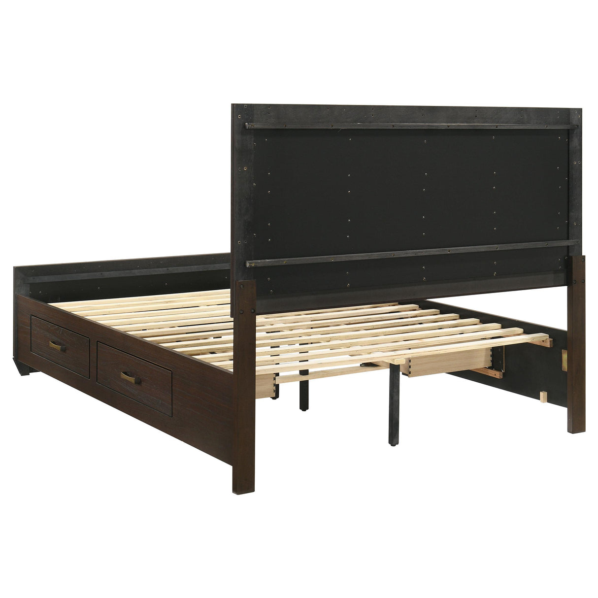 Kauffman Dark Cocoa Queen Storage Bed from Coaster - Luna Furniture