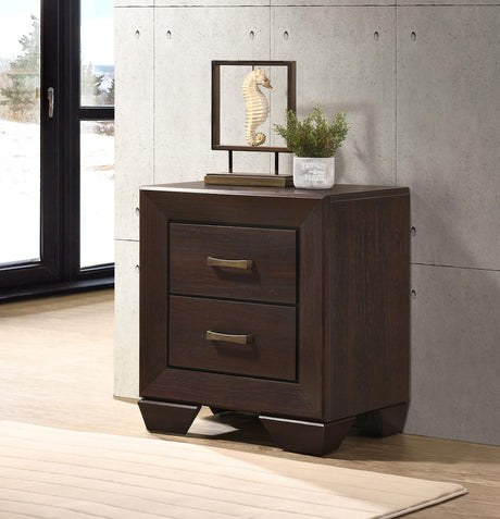Kauffman Dark Cocoa 2-Drawer Nightstand from Coaster - Luna Furniture