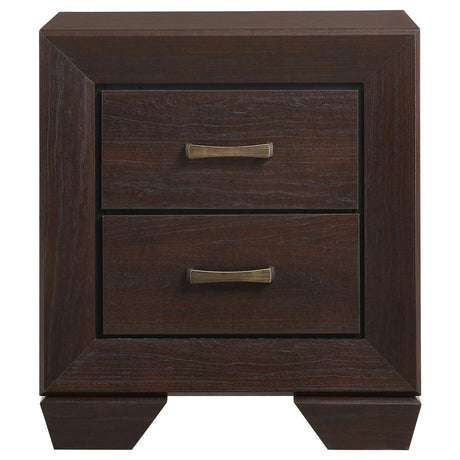 Kauffman Dark Cocoa 2-Drawer Nightstand from Coaster - Luna Furniture
