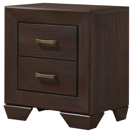 Kauffman Dark Cocoa 2-Drawer Nightstand from Coaster - Luna Furniture