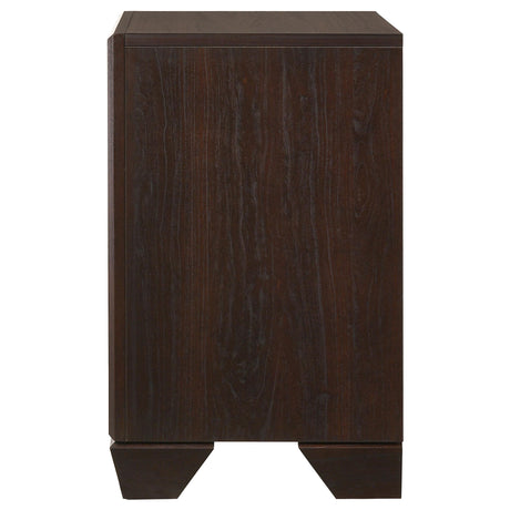 Kauffman Dark Cocoa 2-Drawer Nightstand from Coaster - Luna Furniture