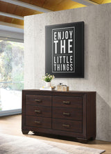 Kauffman Dark Cocoa 6-Drawer Dresser from Coaster - Luna Furniture