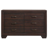 Kauffman Dark Cocoa 6-Drawer Dresser from Coaster - Luna Furniture