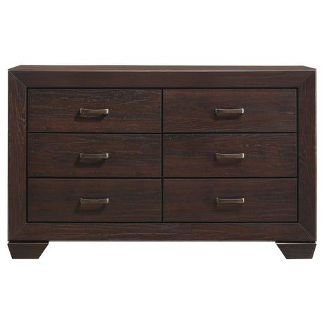 Kauffman Dark Cocoa 6-Drawer Dresser from Coaster - Luna Furniture