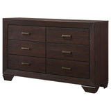 Kauffman Dark Cocoa 6-Drawer Dresser from Coaster - Luna Furniture