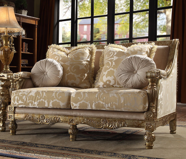 HD-205 Metallic Bright Gold Loveseat