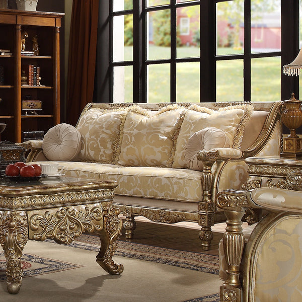 HD-205 Metallic Bright Gold Sofa
