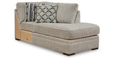 Calnita Sisal Right-Arm Facing Corner Chaise from Ashley Furniture - Luna Furniture