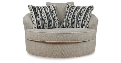 Calnita Sisal Oversized Swivel Accent Chair from Ashley - Luna Furniture