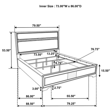 Miranda White 5-Piece California King Bedroom Set from Coaster - Luna Furniture