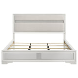 Miranda White 55-inch Upholstered California King Panel Bed from Coaster - Luna Furniture