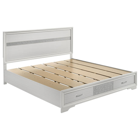 Miranda White 4-Piece Eastern King Platform Storage Bedroom Set from Coaster - Luna Furniture