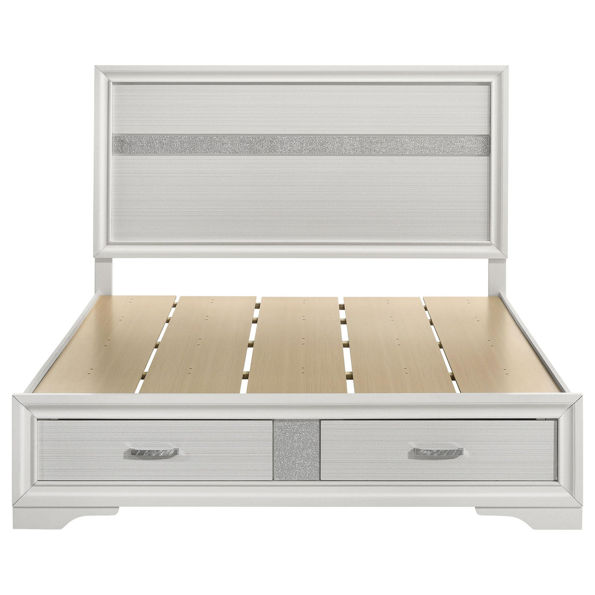 Miranda White Queen 2-Drawer Storage Bed from Coaster - Luna Furniture