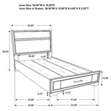 Miranda White Twin Storage Bed from Coaster - Luna Furniture