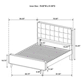 Robyn Dark Walnut Tufted Upholstered 4-Piece Eastern King Bedroom Set from Coaster - Luna Furniture