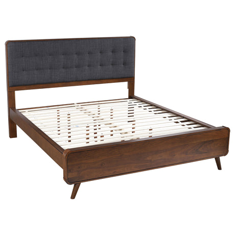 Robyn Dark Walnut Tufted Upholstered 4-Piece California King Bedroom Set from Coaster - Luna Furniture