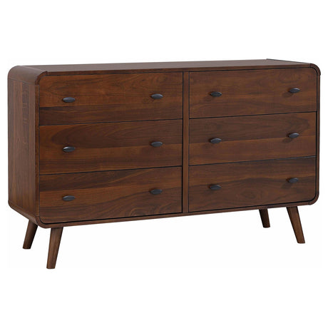 Robyn Dark Walnut Tufted Upholstered 4-Piece California King Bedroom Set from Coaster - Luna Furniture