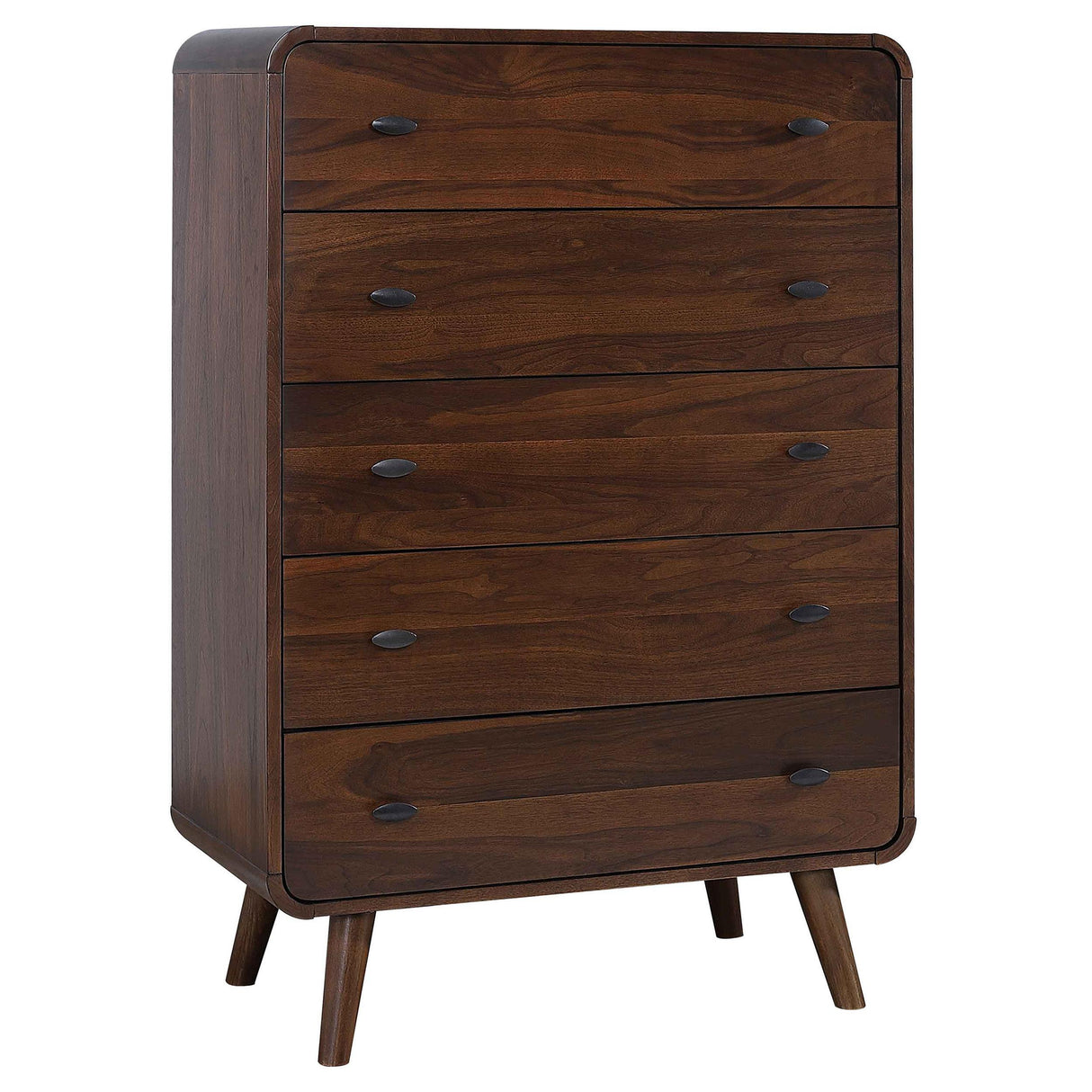 Robyn Dark Walnut Tufted Upholstered 4-Piece California King Bedroom Set from Coaster - Luna Furniture