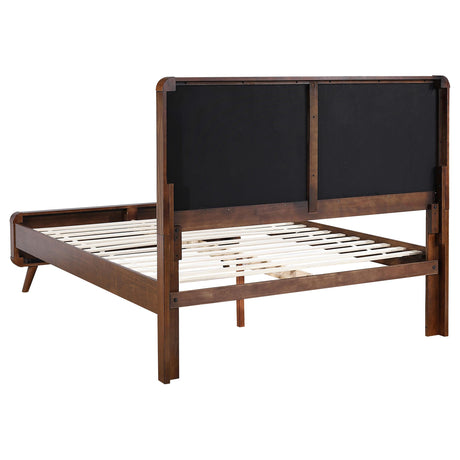 Robyn Dark Walnut Upholstered Queen Bed from Coaster - Luna Furniture
