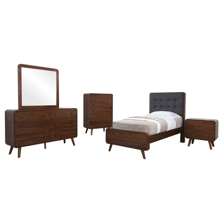 Robyn Dark Walnut 5-Piece Twin Bedroom Set from Coaster - Luna Furniture