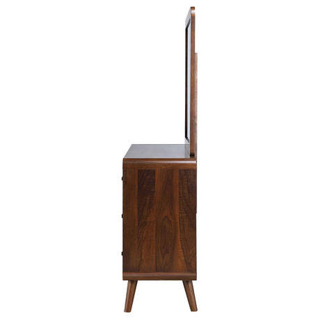 Robyn Dark Walnut 6-Drawer Dresser with Mirror from Coaster - Luna Furniture