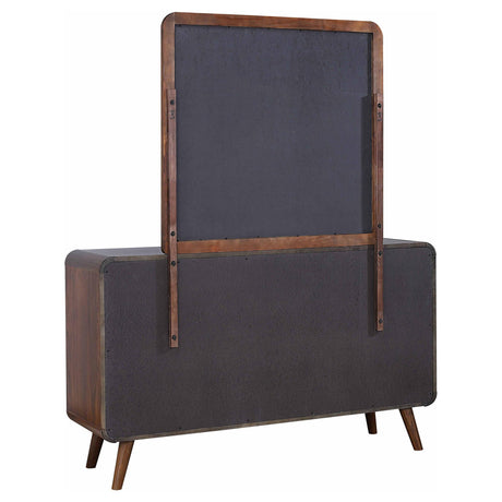 Robyn Dark Walnut 6-Drawer Dresser with Mirror from Coaster - Luna Furniture