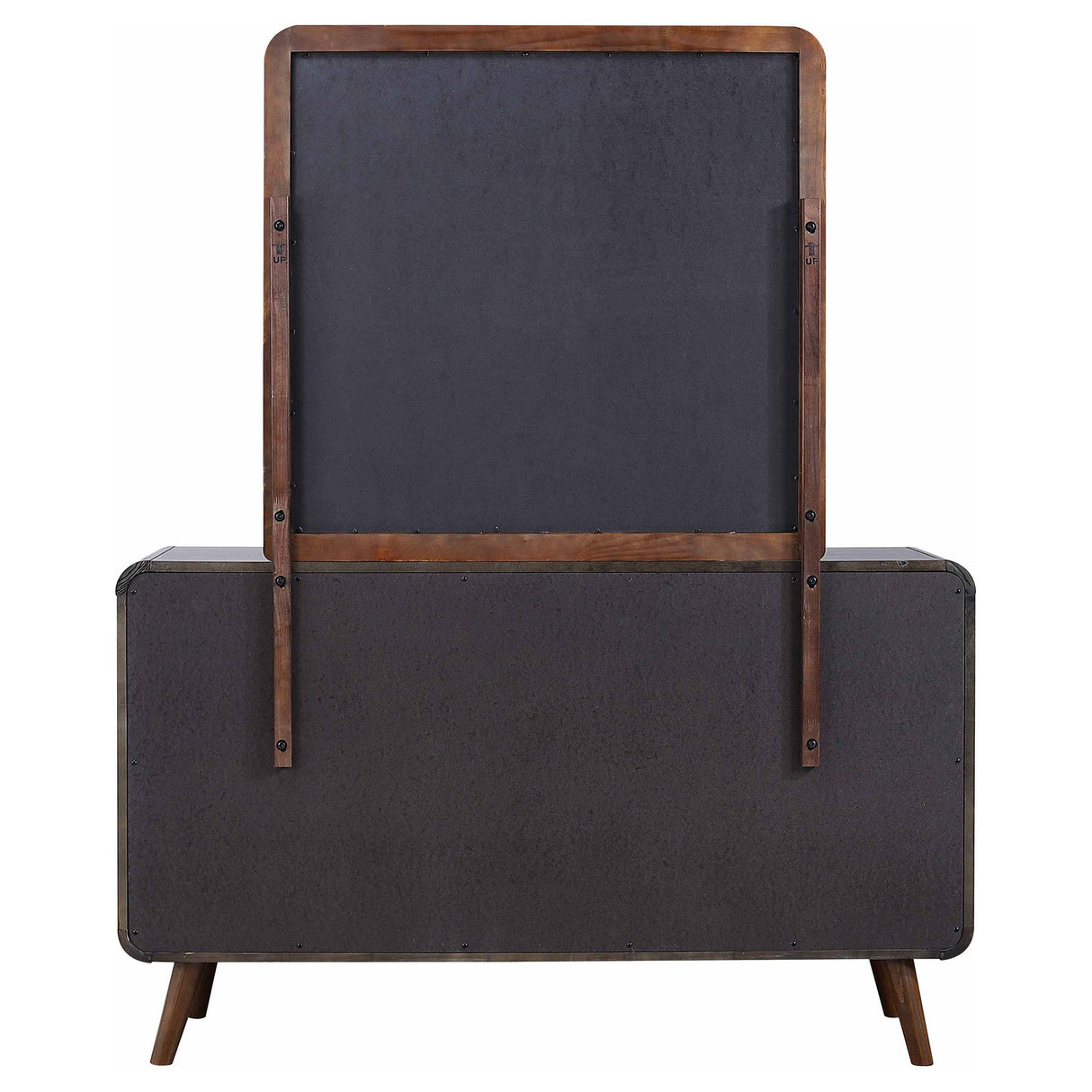 Robyn Dark Walnut 6-Drawer Dresser with Mirror from Coaster - Luna Furniture
