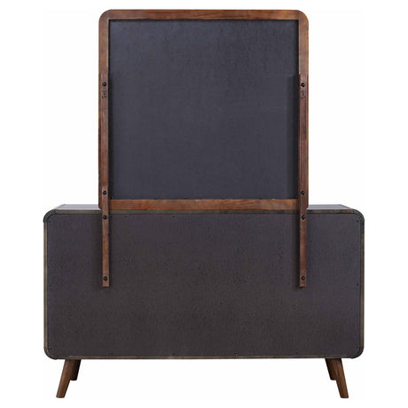 Robyn Dark Walnut 6-Drawer Dresser with Mirror from Coaster - Luna Furniture