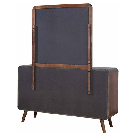 Robyn Dark Walnut 6-Drawer Dresser with Mirror from Coaster - Luna Furniture