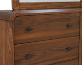 Robyn Dark Walnut 6-Drawer Dresser with Mirror from Coaster - Luna Furniture