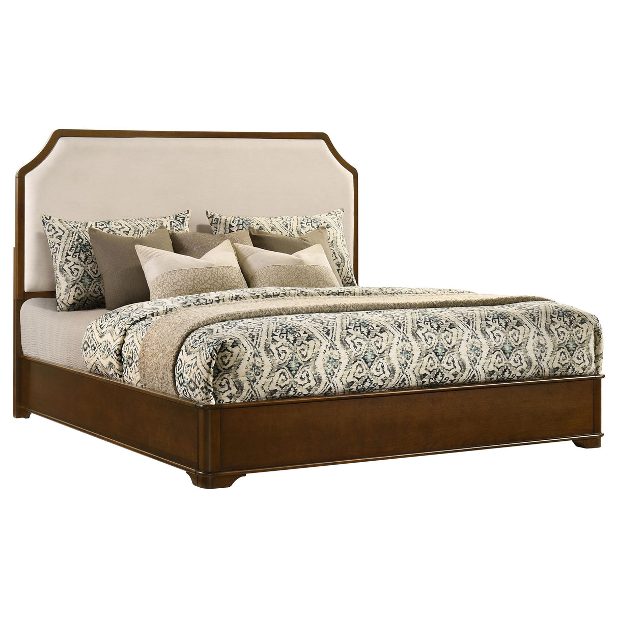 Garland Cream and Brown Cherry 58-inch Eastern King Panel Bed from Coaster - Luna Furniture