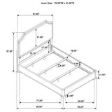 Garland Cream and Brown Cherry 58-inch Eastern King Panel Bed from Coaster - Luna Furniture