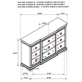 Garland Brown Cherry 11-Drawer Bedroom Dresser from Coaster - Luna Furniture