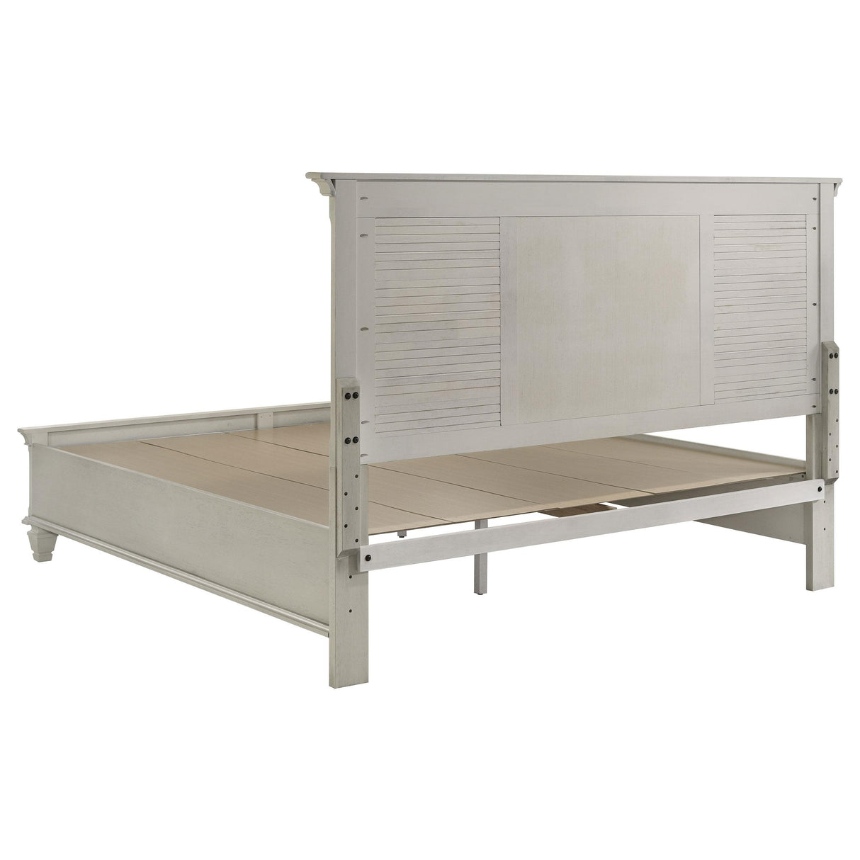 Franco Antique White 4-Piece Eastern King Storage Platform Bedroom Set from Coaster - Luna Furniture