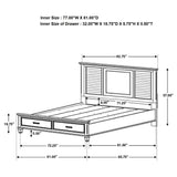 Franco Antique White Eastern King Storage Bed from Coaster - Luna Furniture