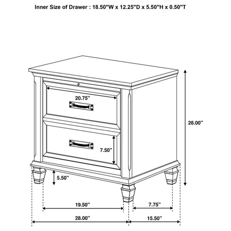 Franco Burnished Oak 5-Piece Eastern King Storage Platform Bedroom Set from Coaster - Luna Furniture