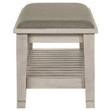 Franco Brown and Antique White Bench from Coaster - Luna Furniture